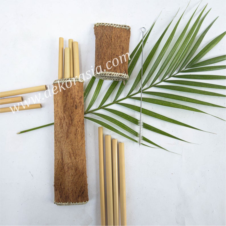 Bamboo Straw Set with Flip Oval Type B Package | Drinkware | Free shipping